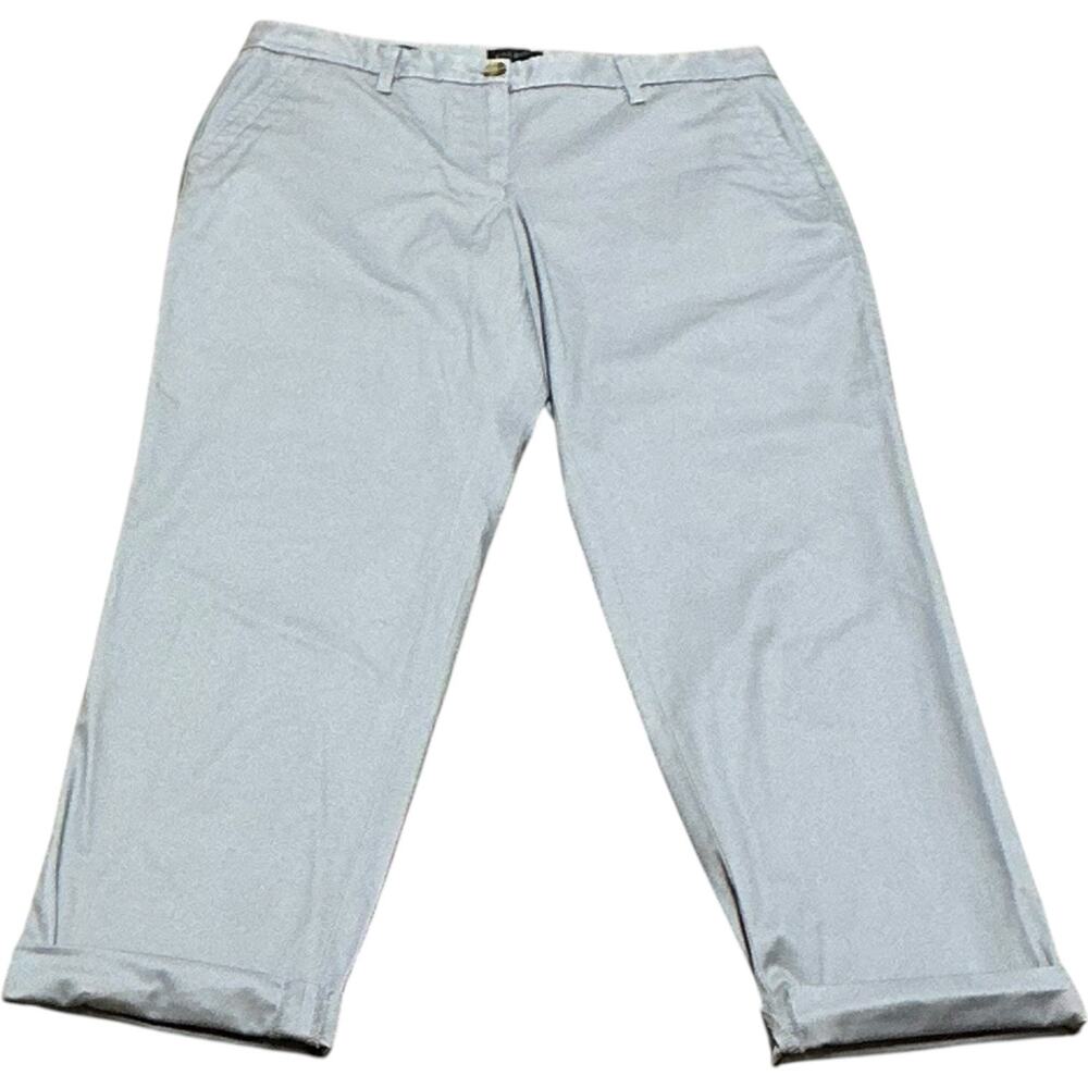 Talbots Relaxed Chino Cuffed Gray 4 Petite